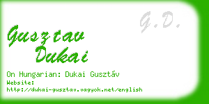 gusztav dukai business card